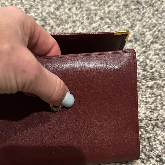 Cartier Leather Trifold Wallet with Gold Accents - Picture 5 of 8